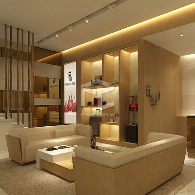 T4 LED Boutique Bag Store Display Showcase 8mm Tempered Glass