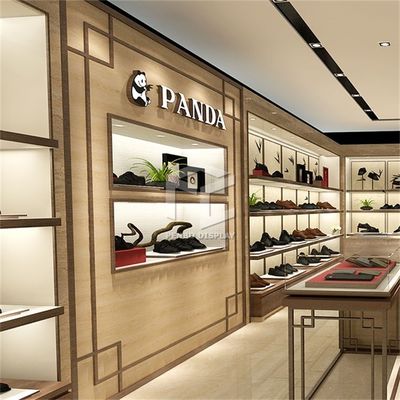 T4 LED Retail Shoes Store Display Stands 3mm Thick MDF Made