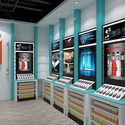 10mm Tempered Glass Cigarette Shop Display Shelf OEM Powder Coated