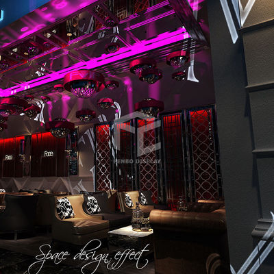 T4 LED Wooden Gondola Shelving For Liquor 16mm MDF Wine Display Shelf