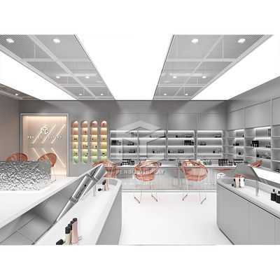 Powder Coated Skincare Shop Display Furniture Retail Cosmetics Shop Decoration