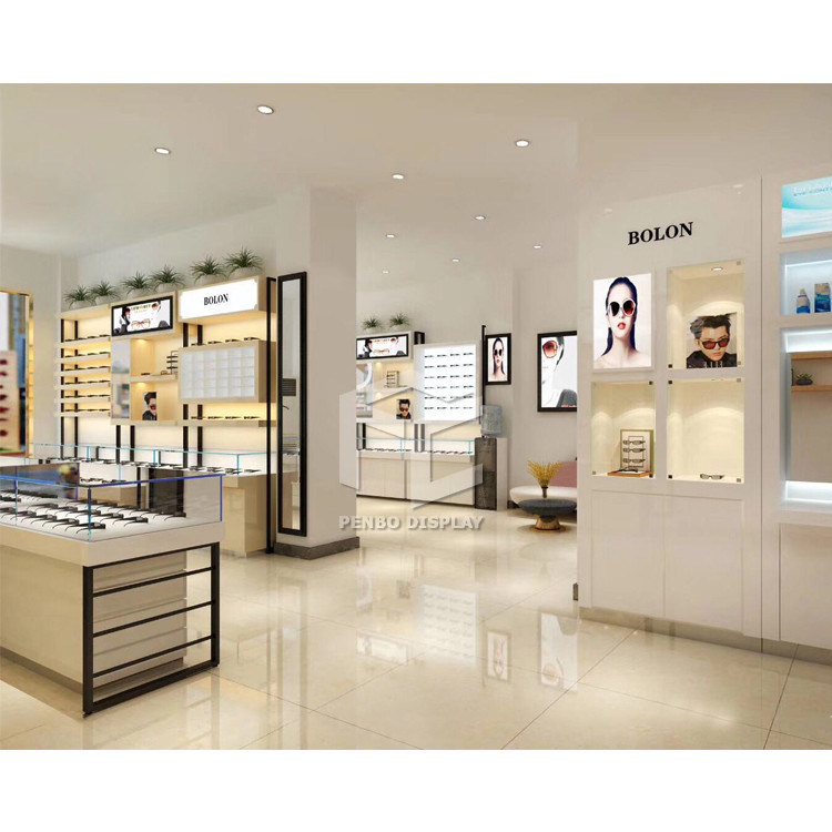 OEM Retail Optical Shop Display Stand Floor 20mm Thick MDF