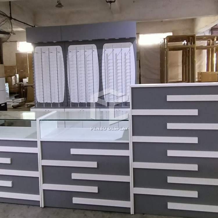 15mm Thick MDF Eyewear Optical Display Cabinet EPE Cotton Packaging