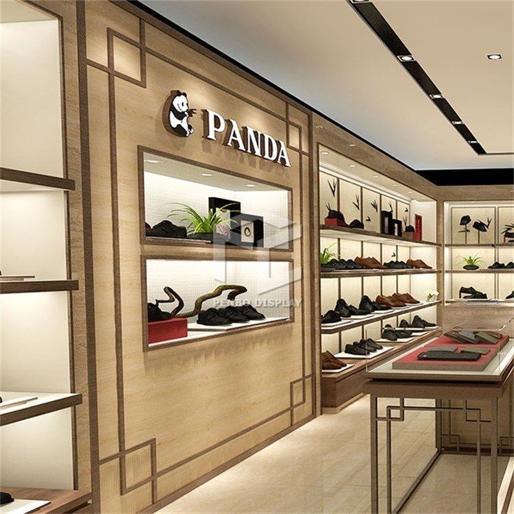 T4 LED Retail Shoes Store Display Stands 3mm Thick MDF Made