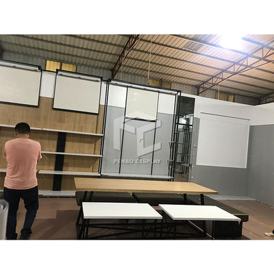 Màu vàng Cửa hàng trưng bày quần áo Nội thất Ván ép Chất liệu thép không gỉ